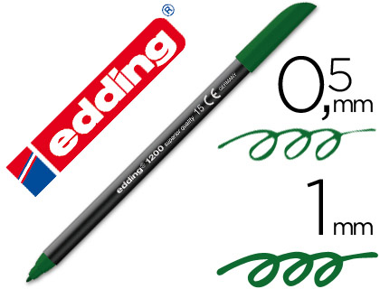 Rotulador edding 1200 tinta verde oliva